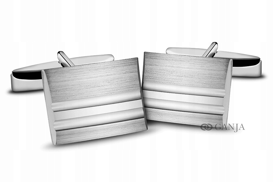 

Spinki srebrne do mankietów 925 rodowane SP07 Ślub