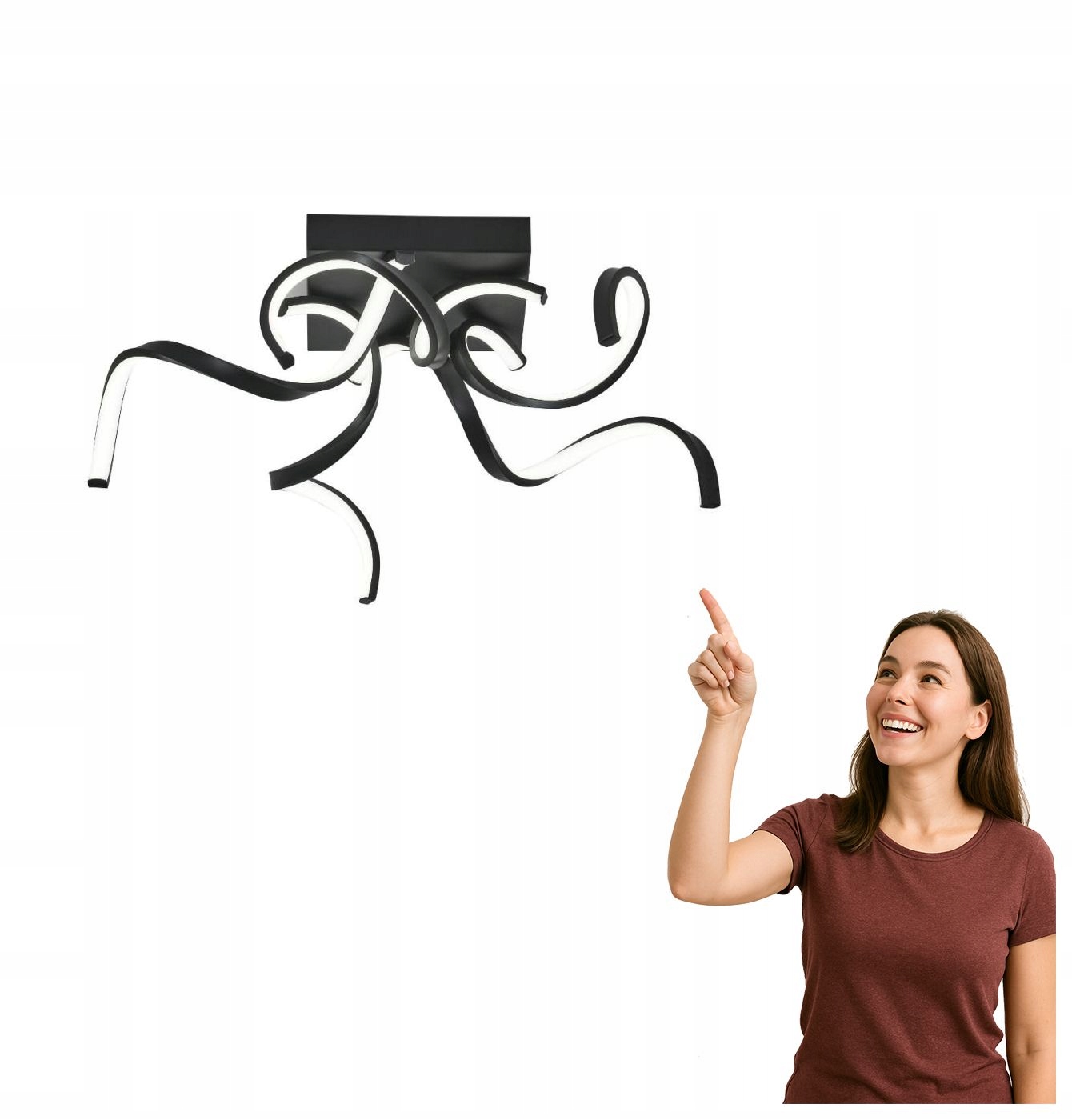 Led stropná lampa 48W Stelo 20031CL-BK Zuma Line