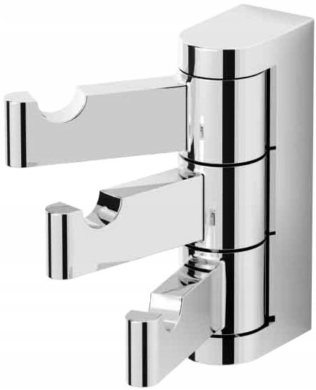 Koupelnový věšák na ručníky pohyblivý 3 háčky