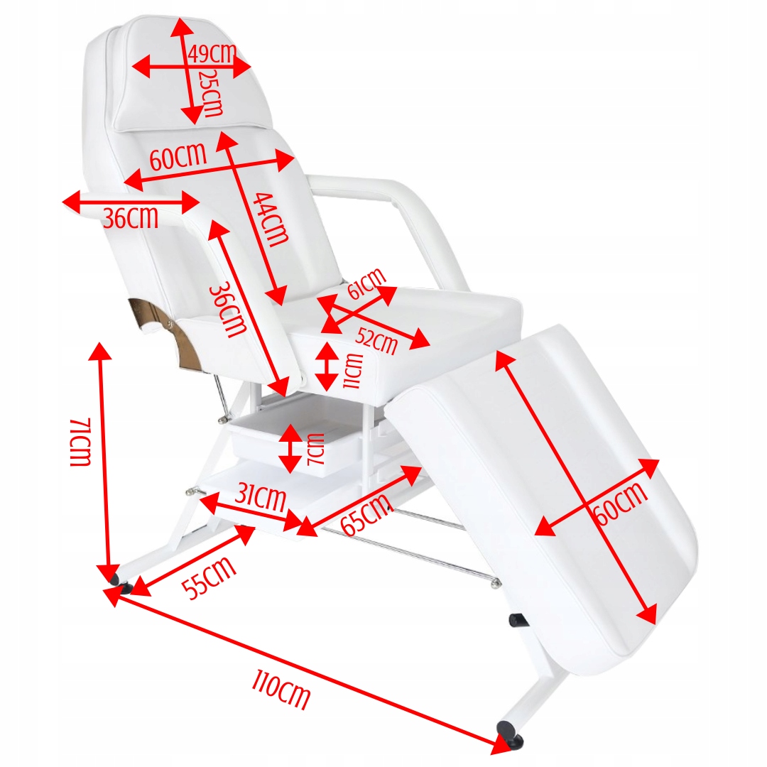 FOTEL KOSMETYCZNY LEŻANKA SPA ŁÓŻKO Model Fotel