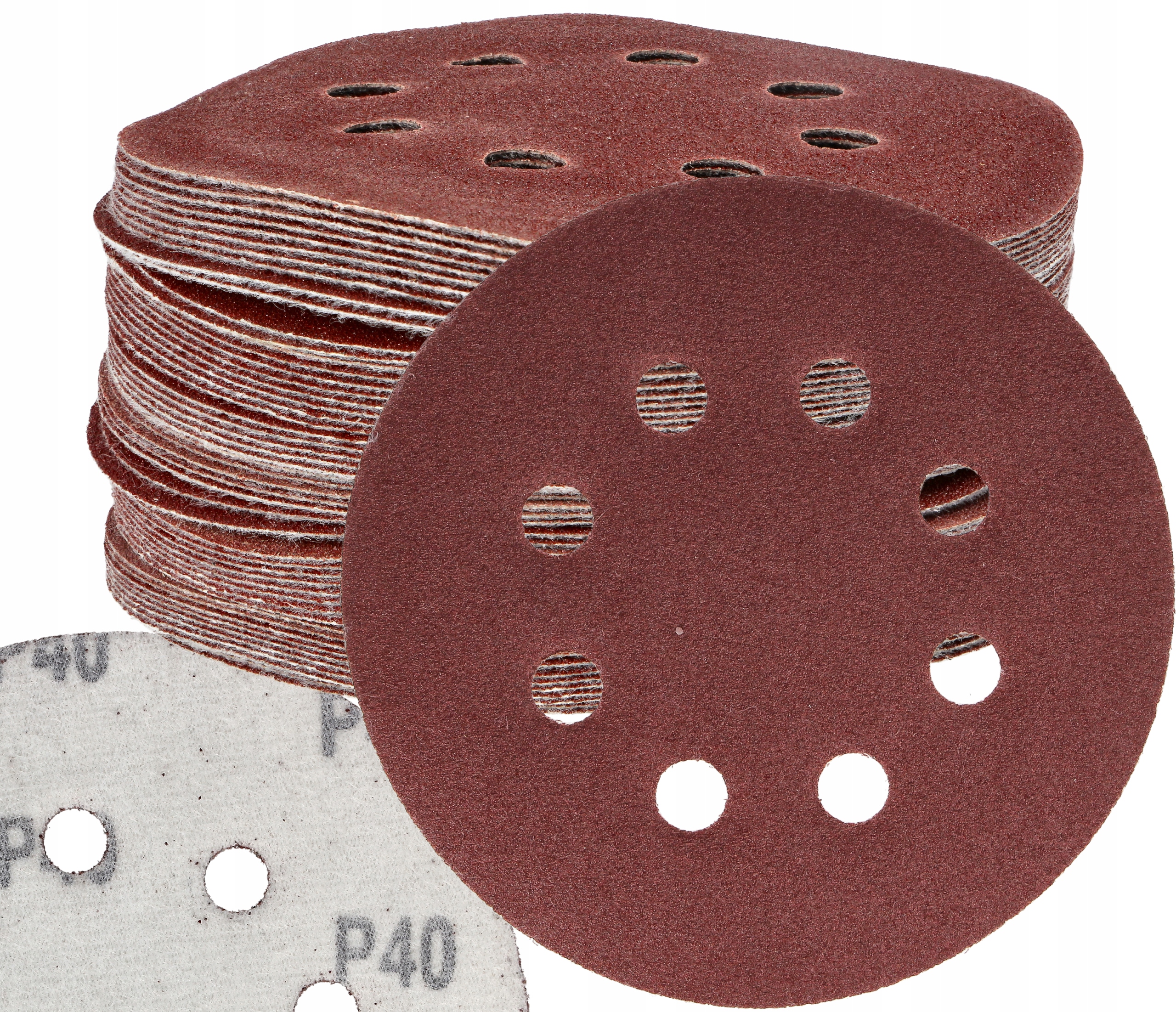 Papier Ścierny Do Szlifierki Oscylacyjnej 125 Krążki Ścierne Na Rzep P40x50