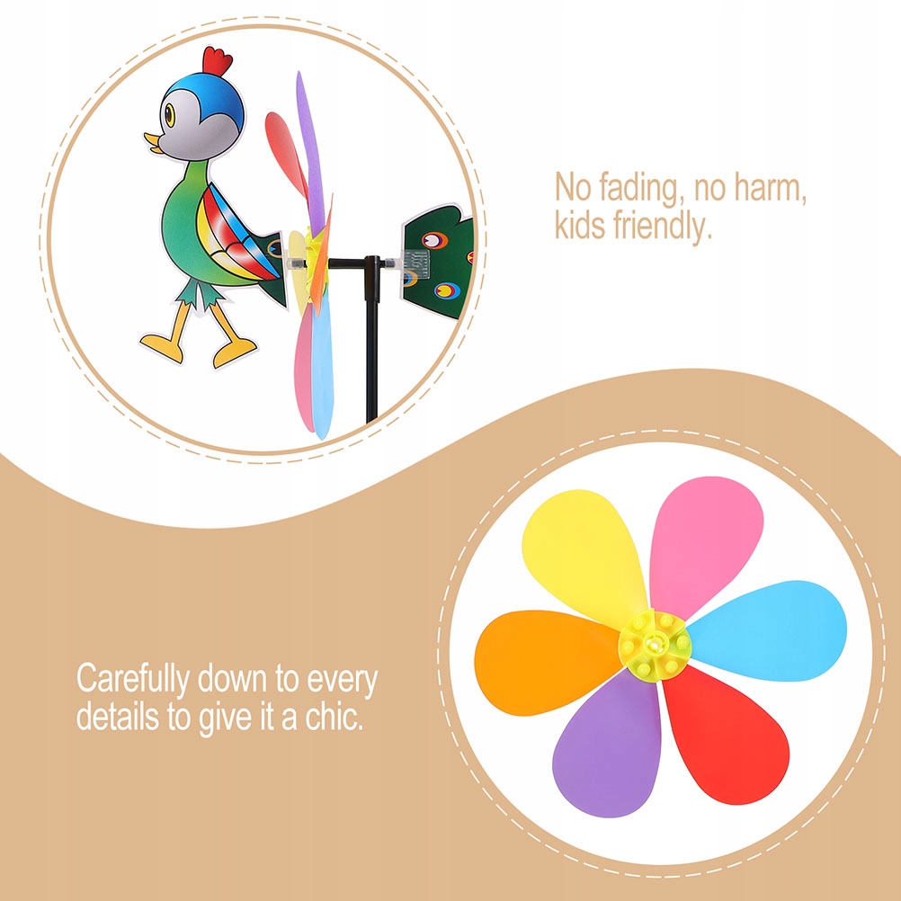 WIATRAK ZEWNĘTRZNY DEKOR 4 SZT Marka bez marki