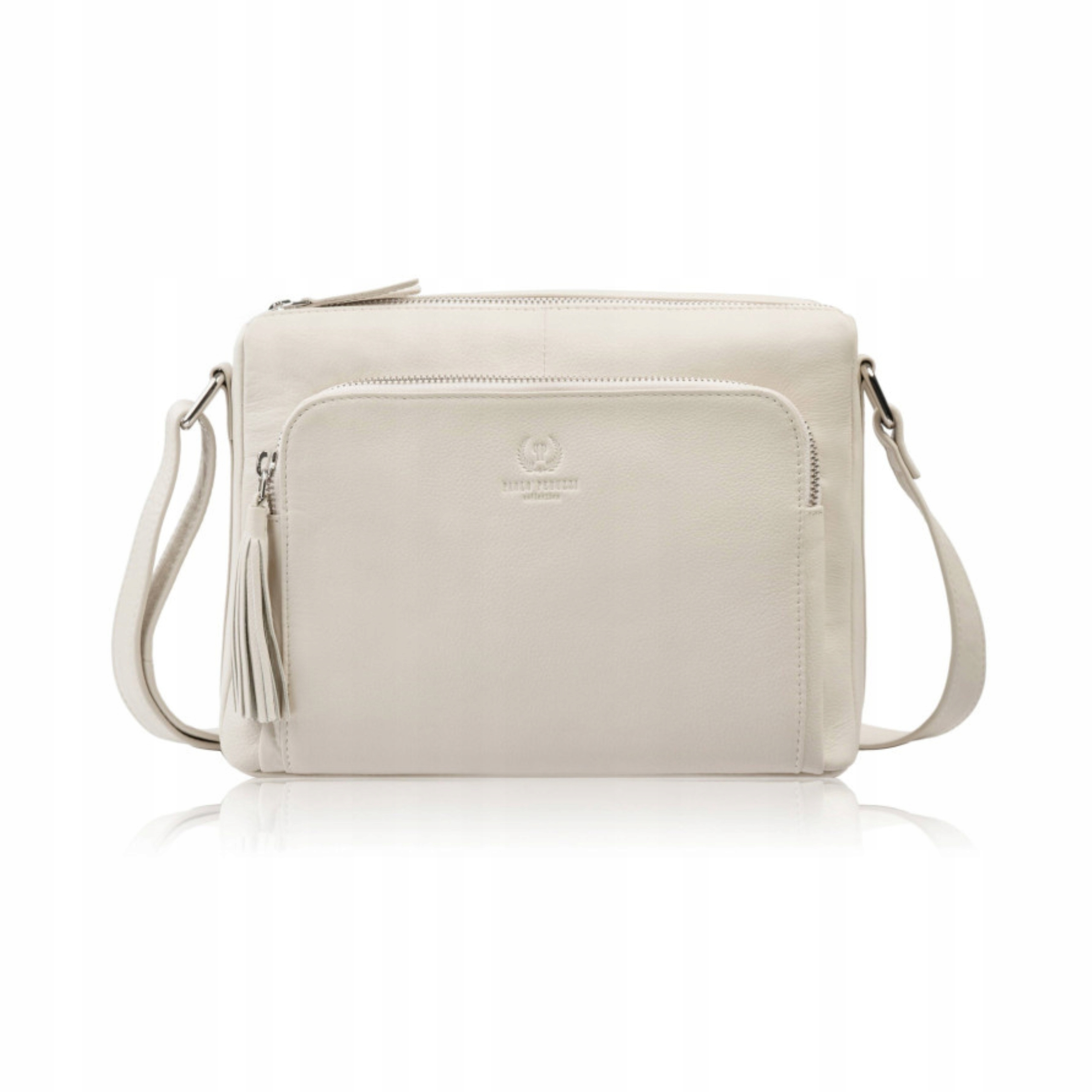 Klasická Kabelka Přes Rameno dámská kožená kabelka přes rameno Paolo Peruzzi béžová