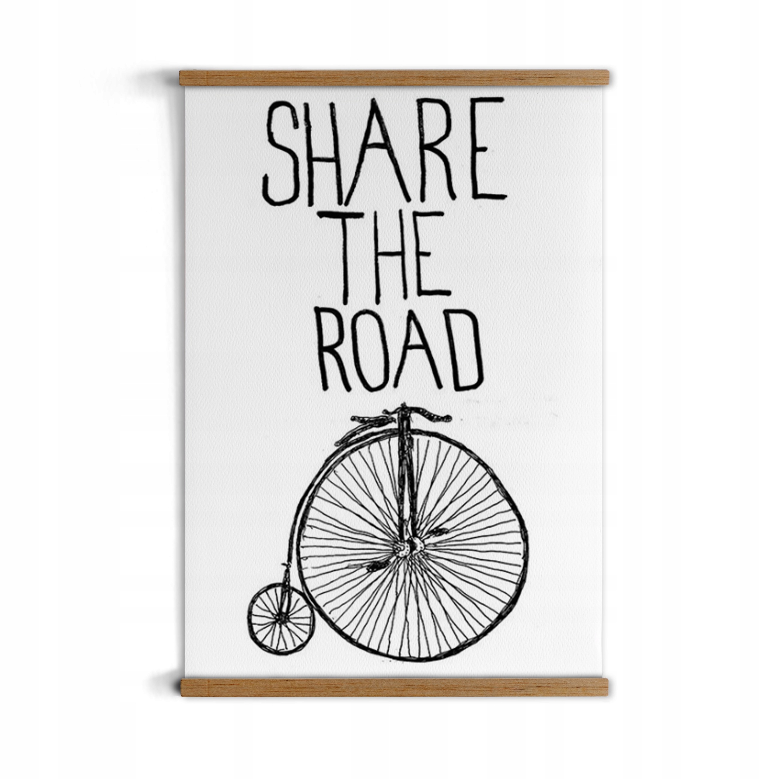 

Bicykl pojazd tekst grafika w ramce A3 do kuchni