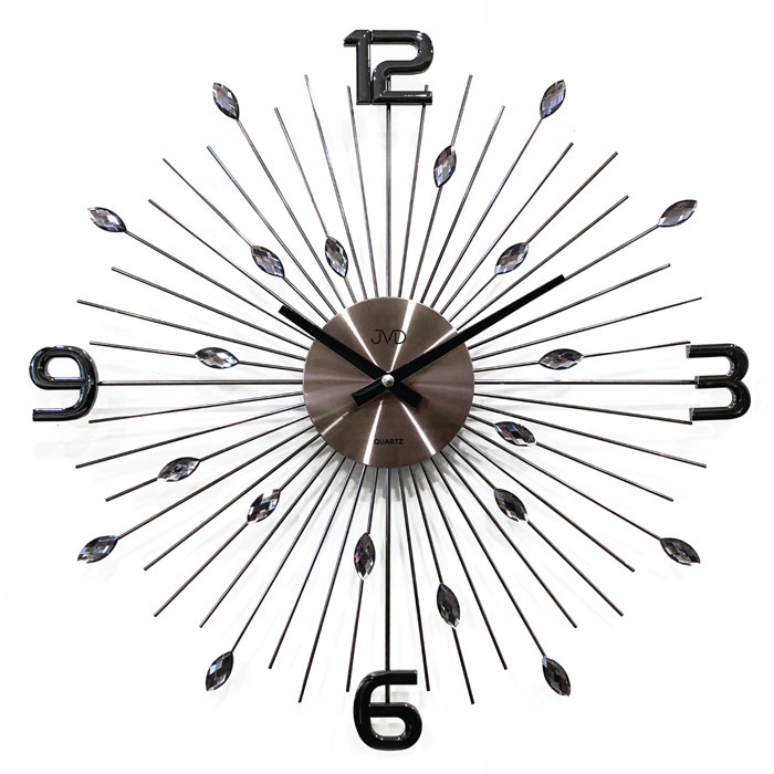 Efektný Nástenný Hodinový Stroj S Kryštálikmi Jvd HT104.2