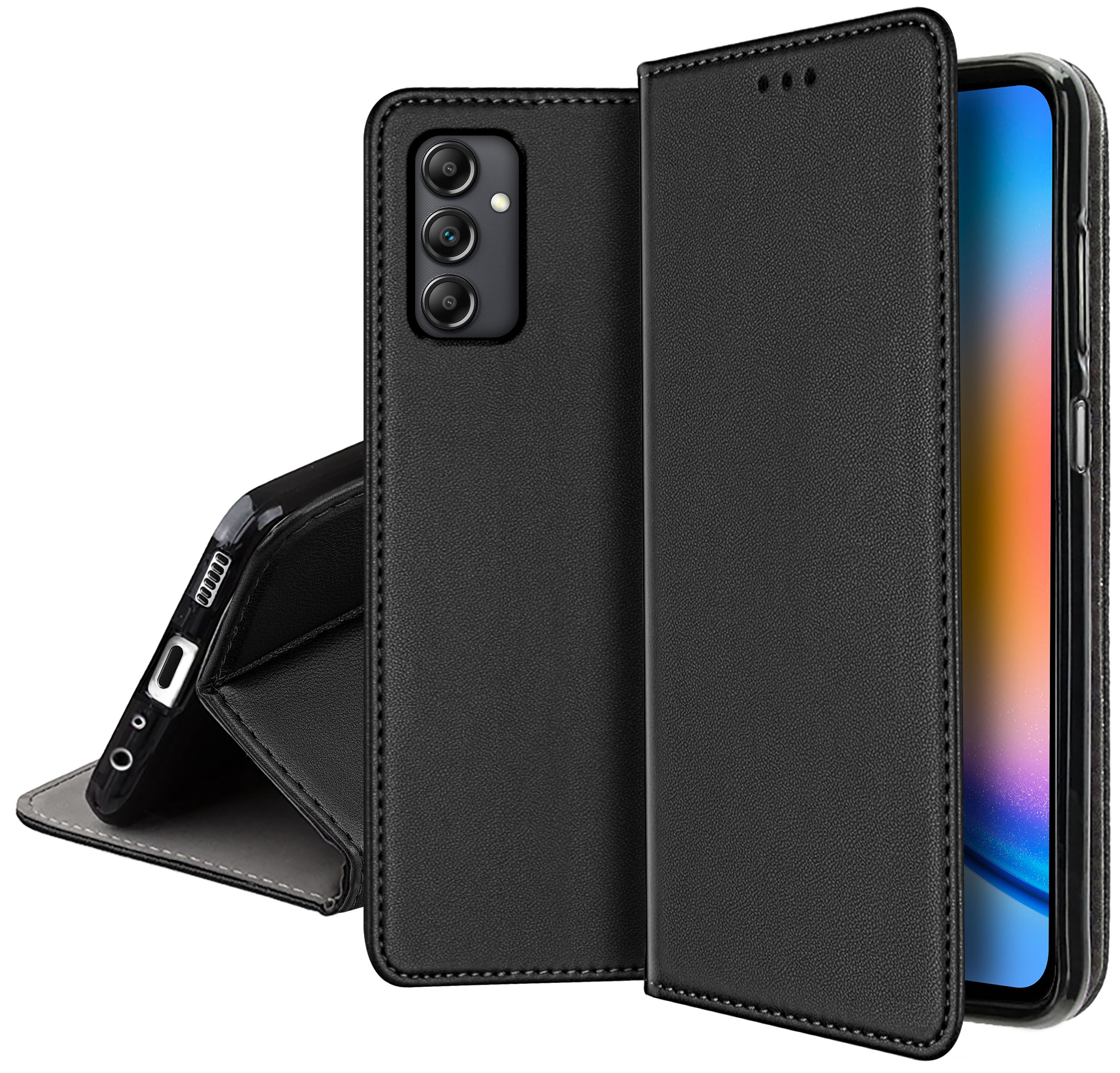 Etui Skórzane do Samsung Galaxy M15 5G Magnetyczne Book Tokra Szkło