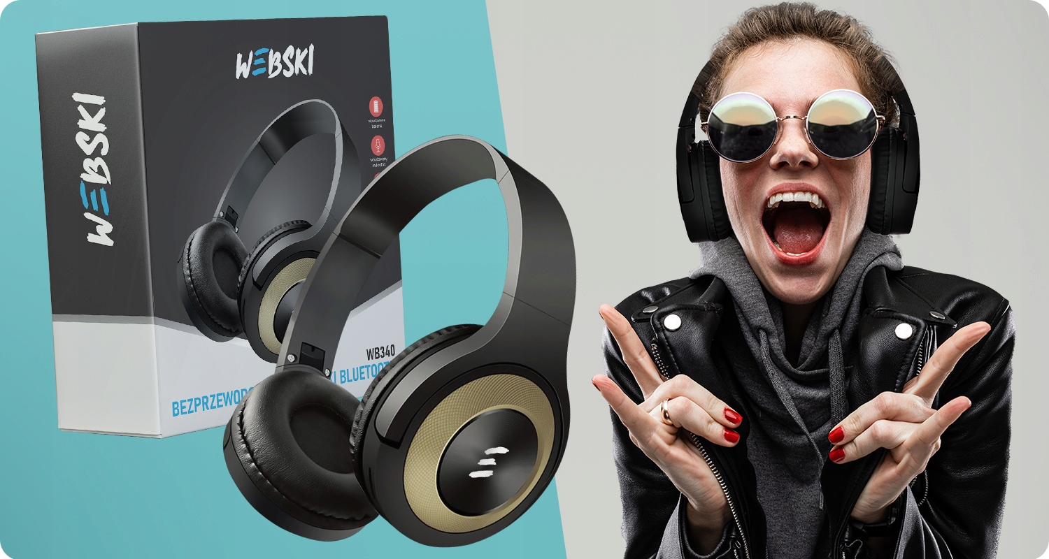 BEZPRZEWODOWE SŁUCHAWKI NAUSZNE BLUETOOTH AUDIO MP3 + ŁADOWARKA SIECIOWA Marka Webski