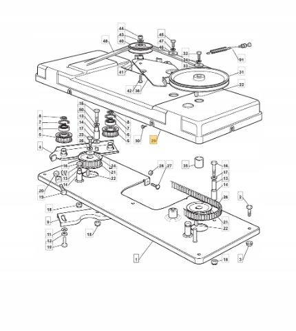 Osłona paska zębatego agregatu Stiga Estate 102 cm Kod producenta 325060128/0