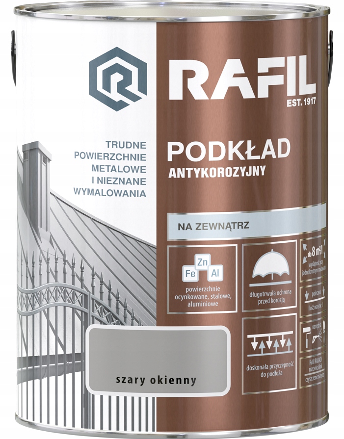 Radach antikorózna podložka sivá okenná 5L Rafil