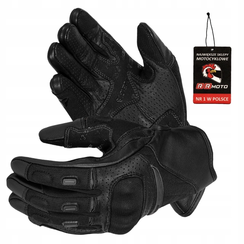 Rękawice motocyklowe krótkie Seca Axis Mesh II Black czarny