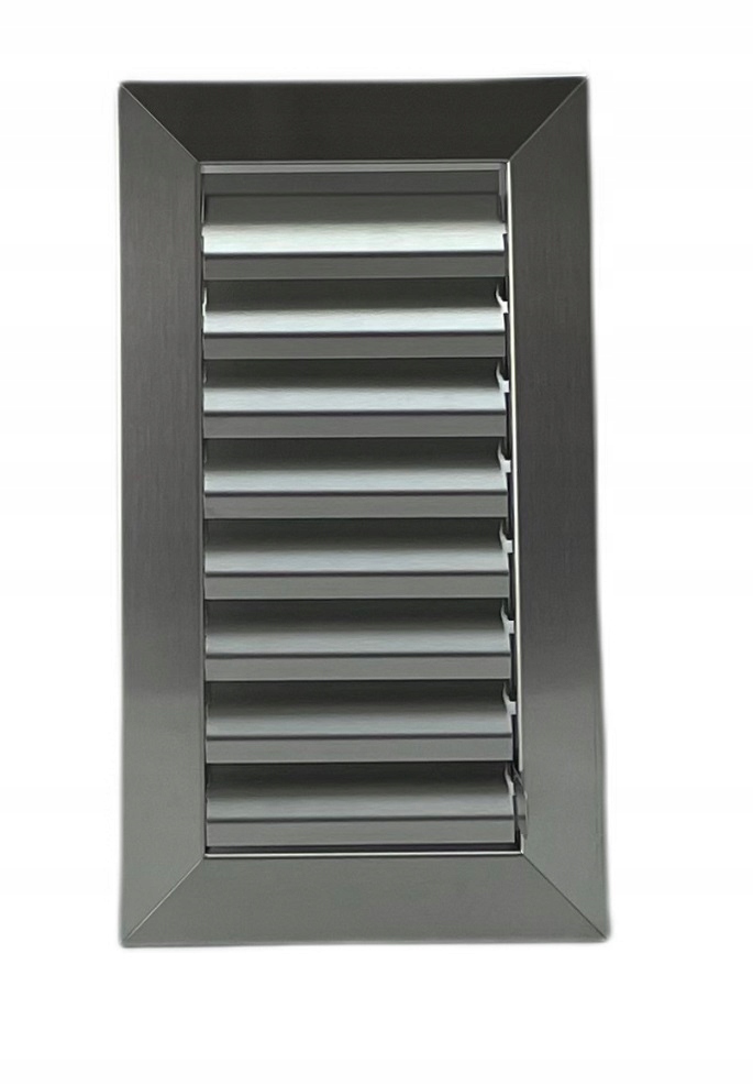 Ventilační mřížka uzavíratelná 10x20 cm, kovová, nerez