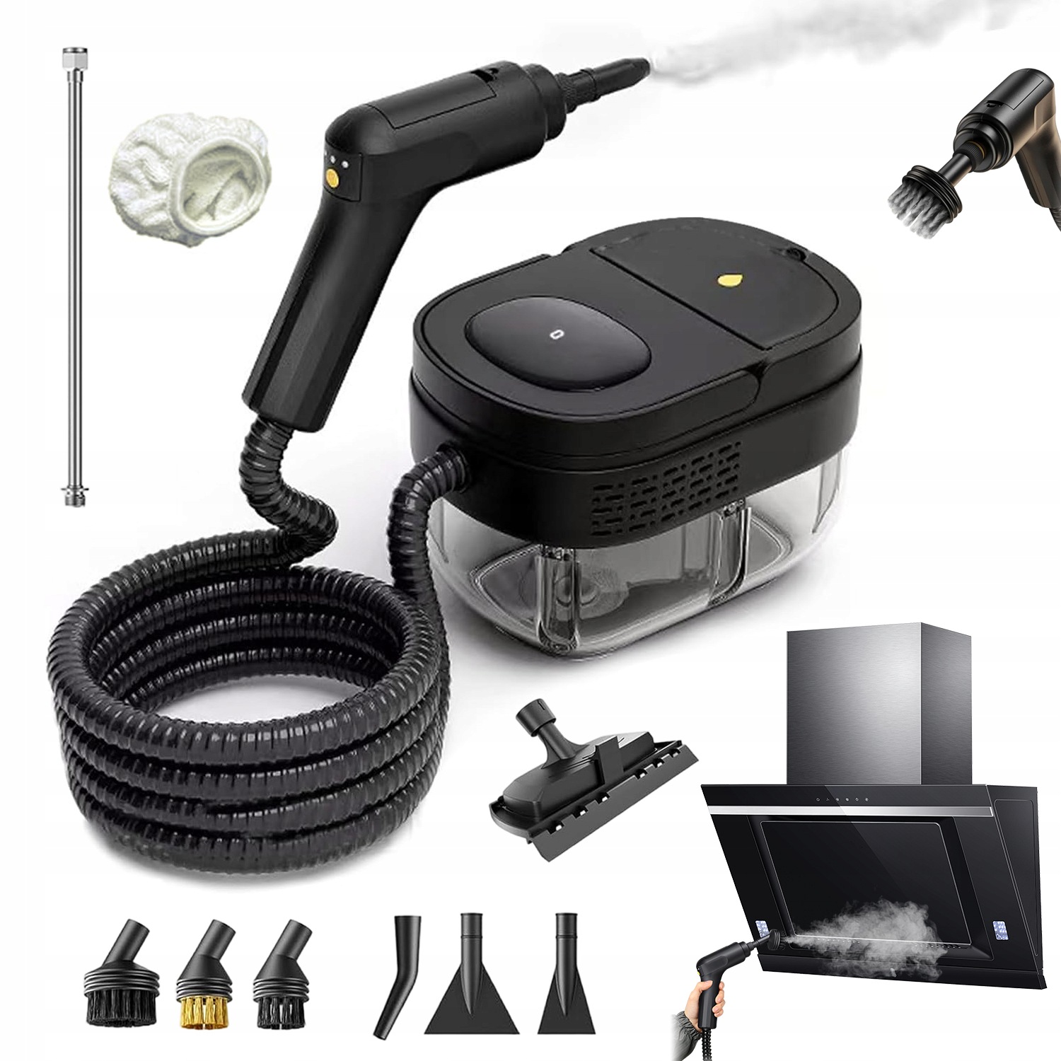 Parní Čistič Parní Mop Parní Napařovač Výkonný 2500W Sada Pro Tejpování Okenních Spár