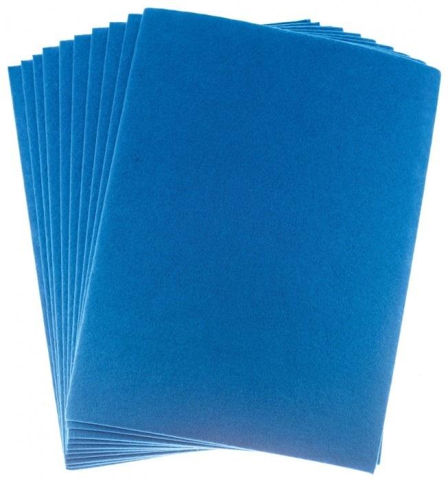 Dekorativní Plst pro scrapbooking, dekorativní pěnová A4 modrá 2mm 10 Kusů