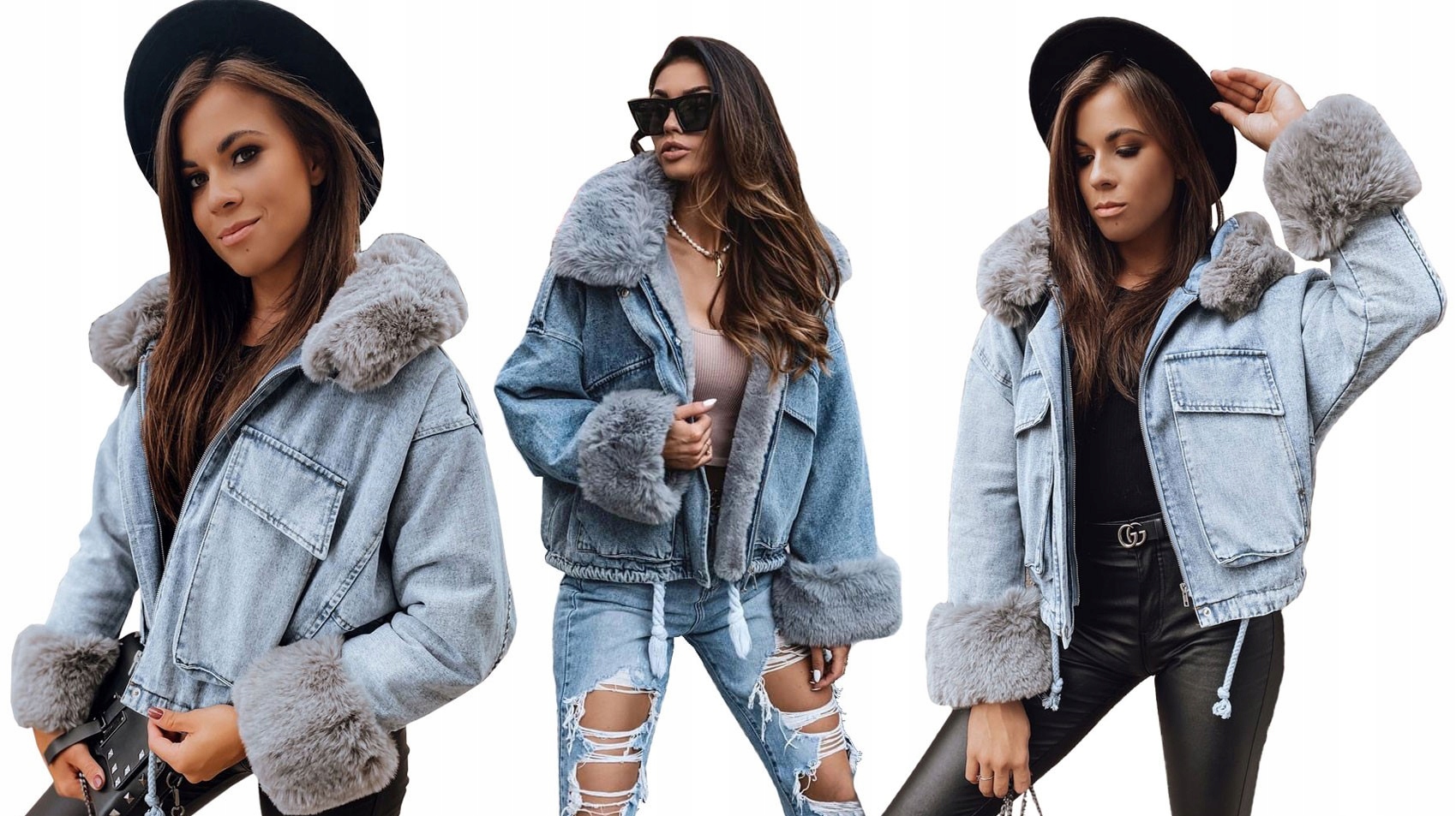 

Kurtka Jeansowa Z Futerkiem Katana Miś Futerko XL