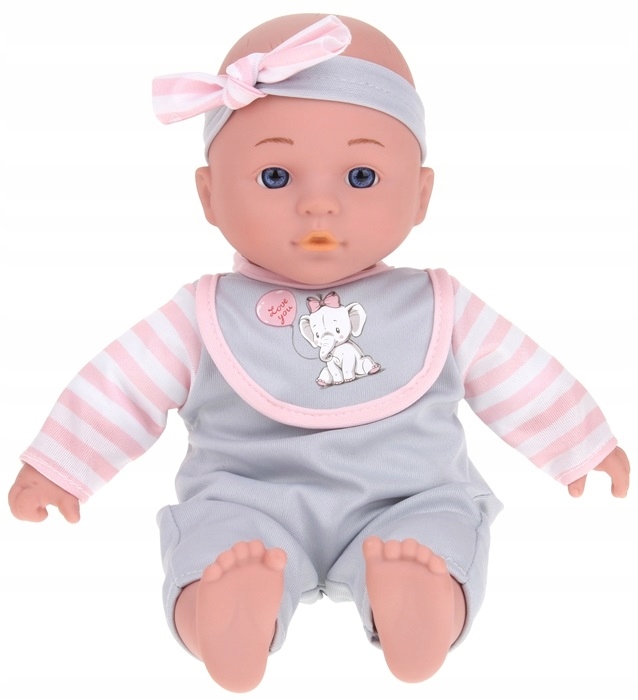 Lalka Bobas Interaktywny Miękka Przytulanka Mówi Mama Tata 30 cm Buteleczka