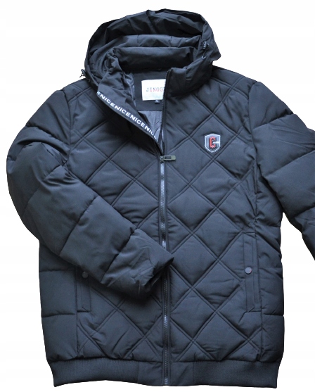 

XL-Kurtka męska zimowa,Pikowana bomber Czarna 7'