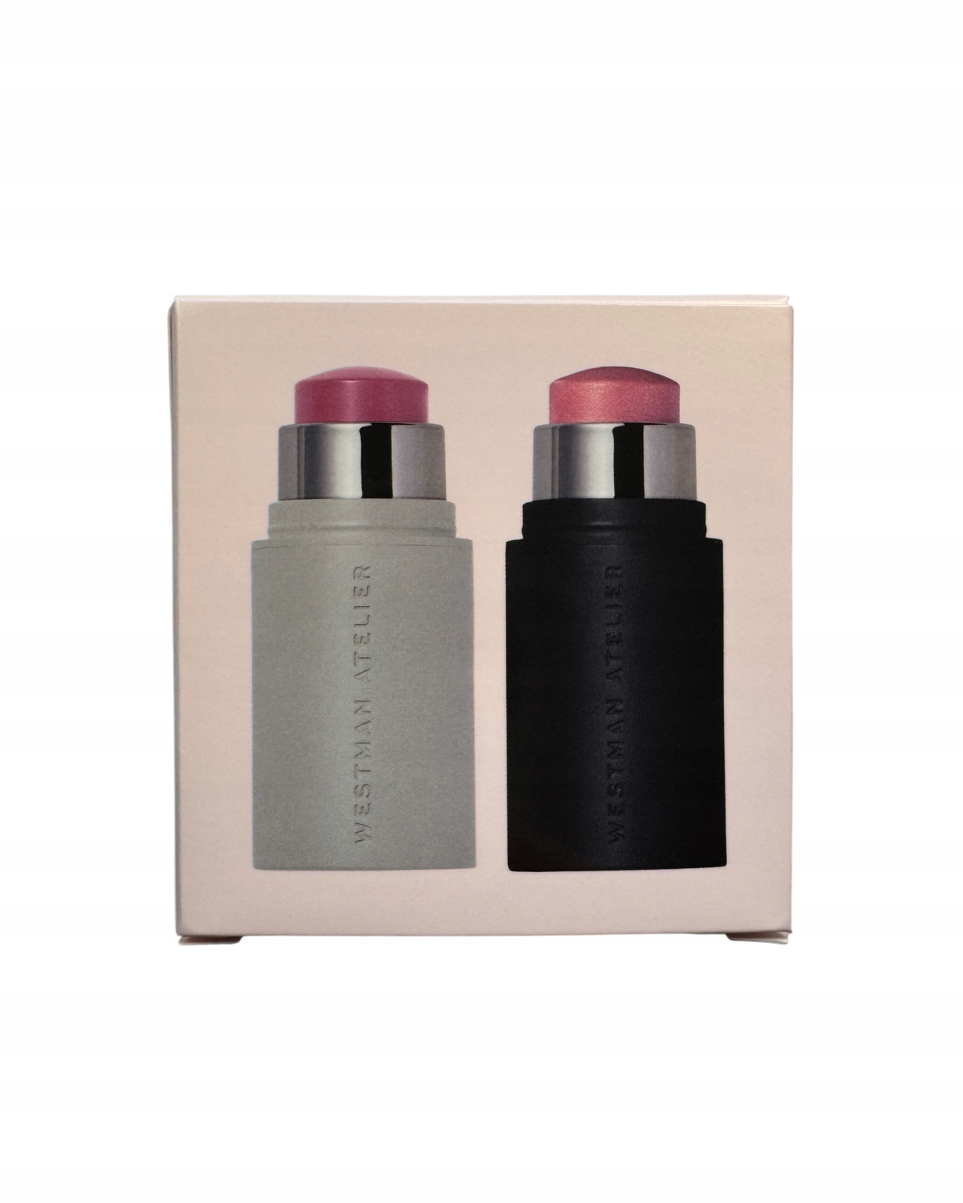 Westman Atelier Petite Baby Cheeks Blush and Lit Up Highlight Stick Duo