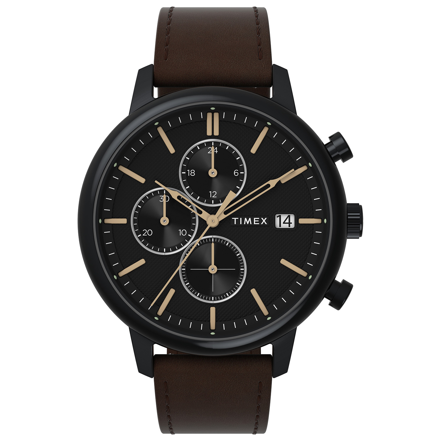 Pánské Hodinky Timex TW2W13200, hnědý řemínek