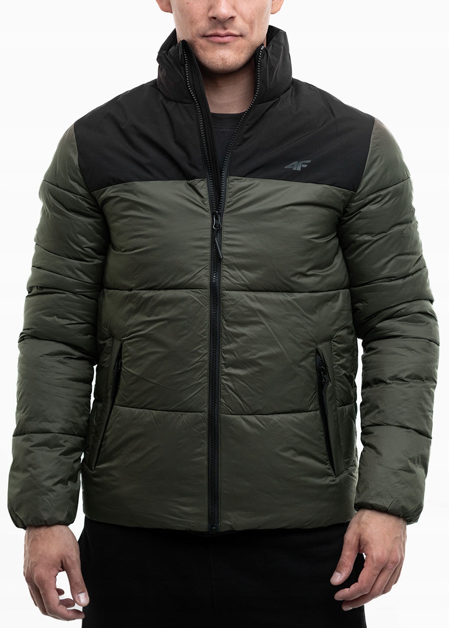 Pánská péřová bunda 4F bez kapuce Sportovní teplá prošívaná Pohodlná vel M