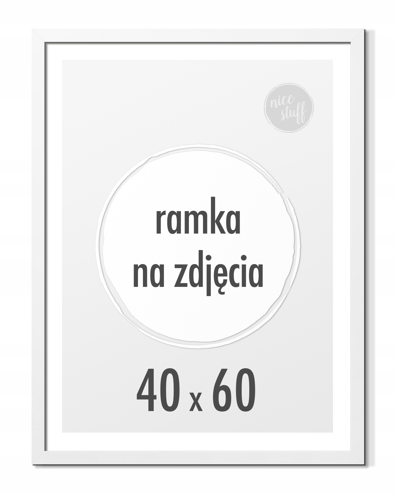 

Ramka 40x60 cm Ramki 60x40 biała na zdjęcia foto