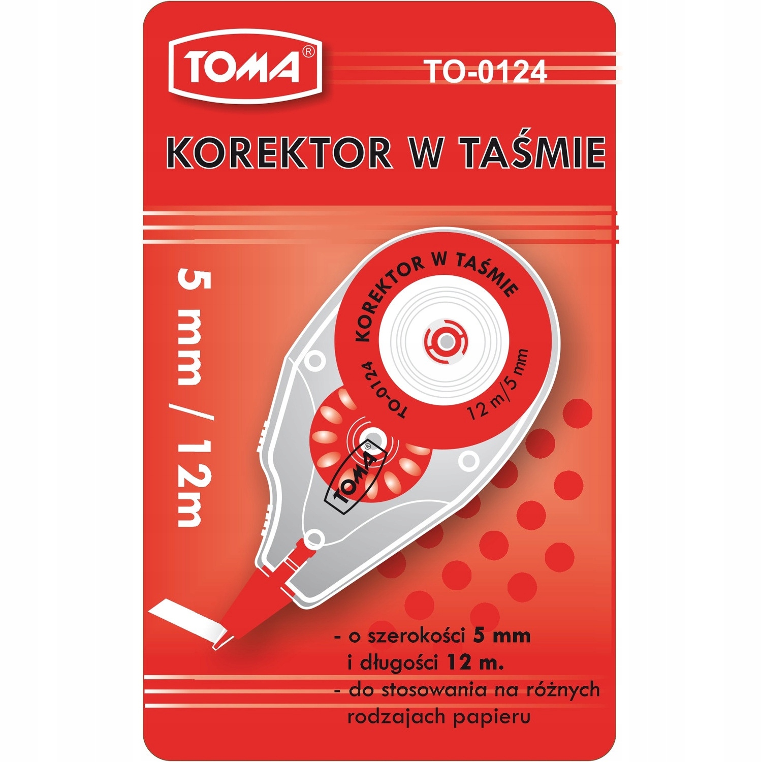 

Korektor w taśmie 12m Toma TO-0124