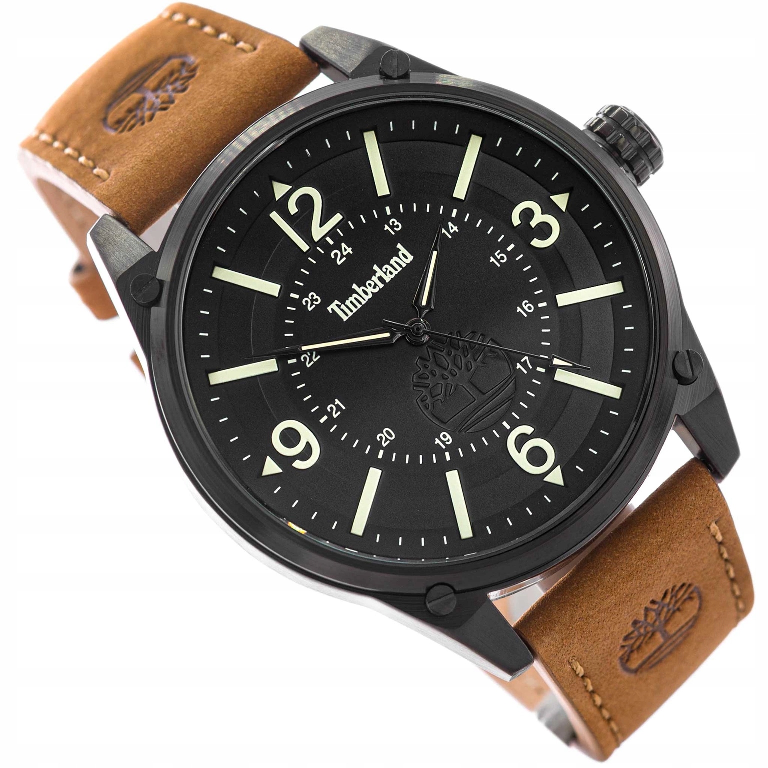 Pánské Hodinky Timberland TDWGA9000602 Hnědé S Ležérním Řemínkem