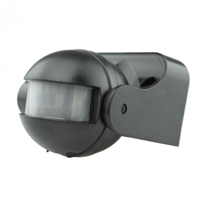 CZUJNIK RUCHU PIR LED CZUJNIK ZMIERZCHU IP44 180ST ZASIĘG 12M CZARNY