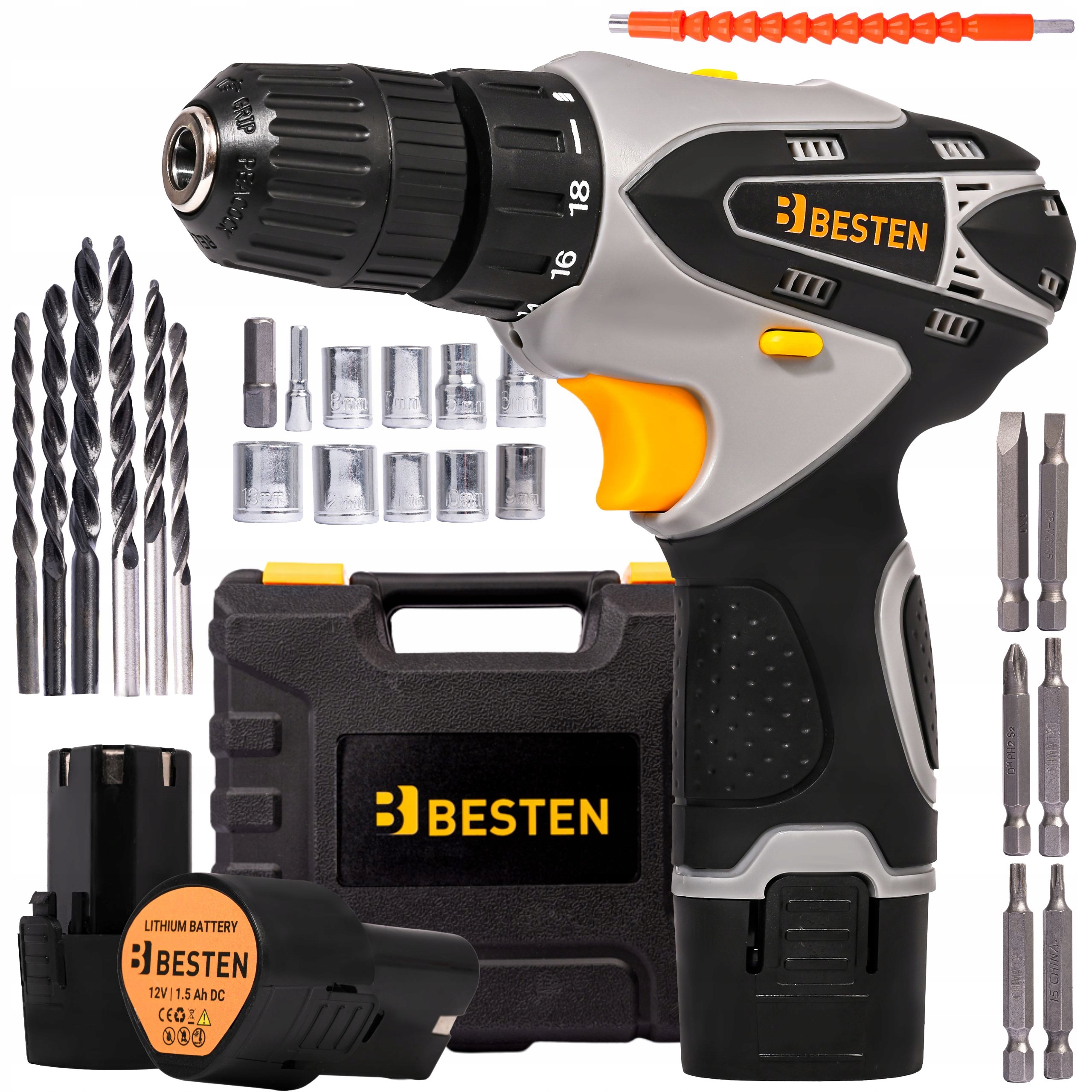 Wkrętarka Wiertarko wkrętarka akumulatorowa 2xAku 1,5Ah 12V walizka zestaw