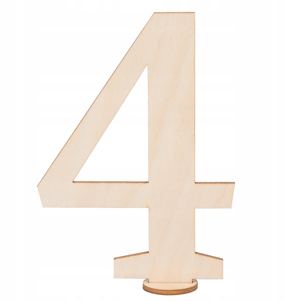 

Numerek Drewniany Ozdoba Na Stół Cyfra Na Wesele 4