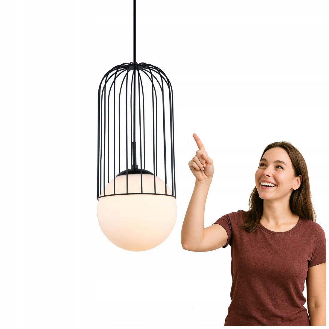 Moderná závesná lampa Matty čierna, štýlová Italux