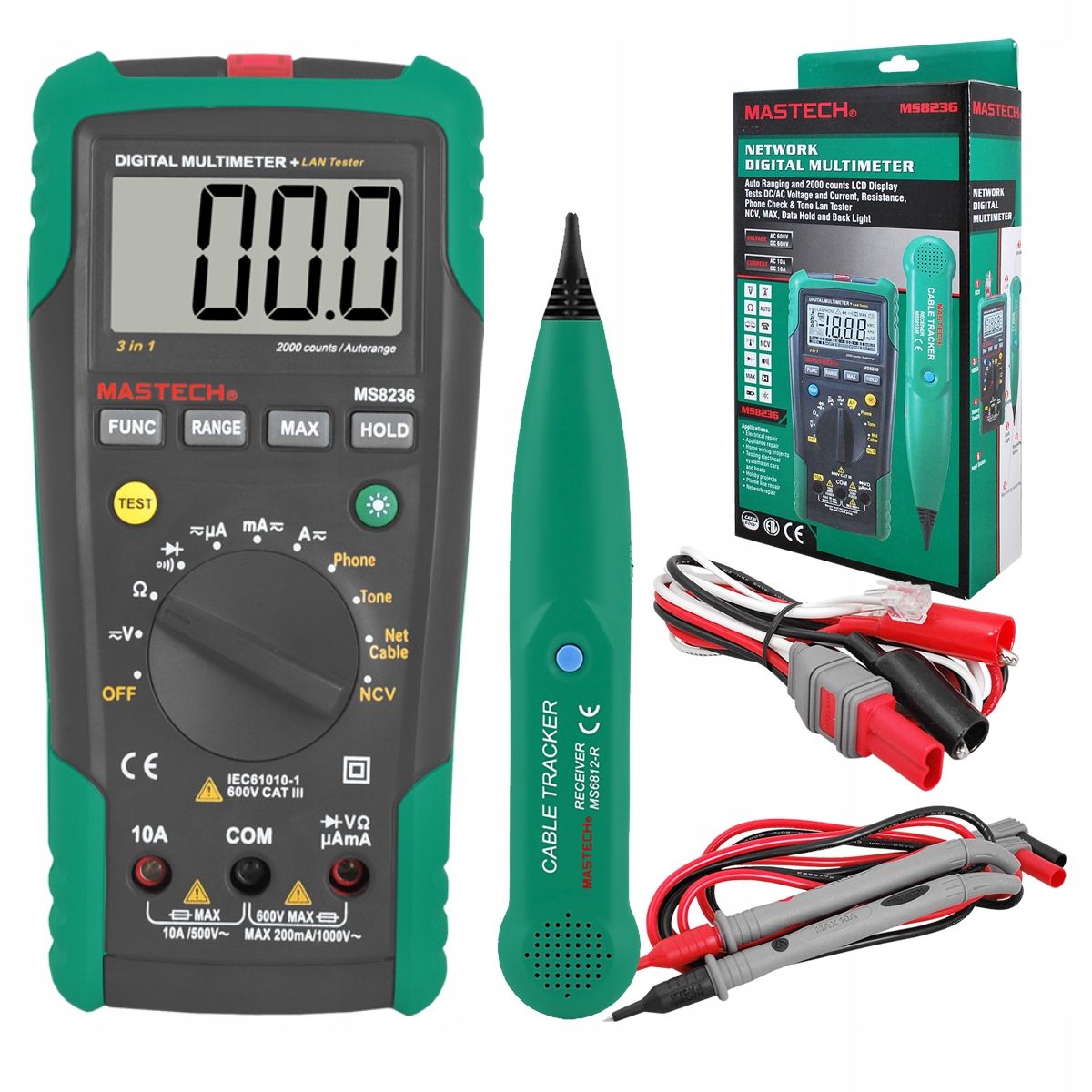 

Multimetr Mastech MS8236 Tester Sieci Linii Tel