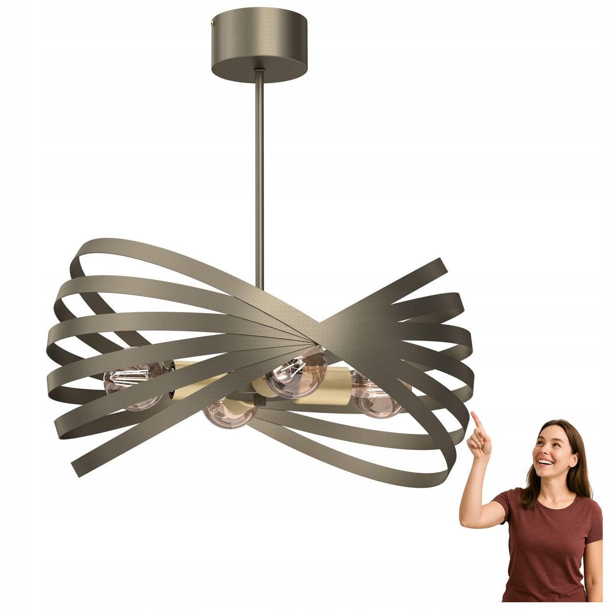 Kovová závěsná lampa Sparkle 8992 Luminex