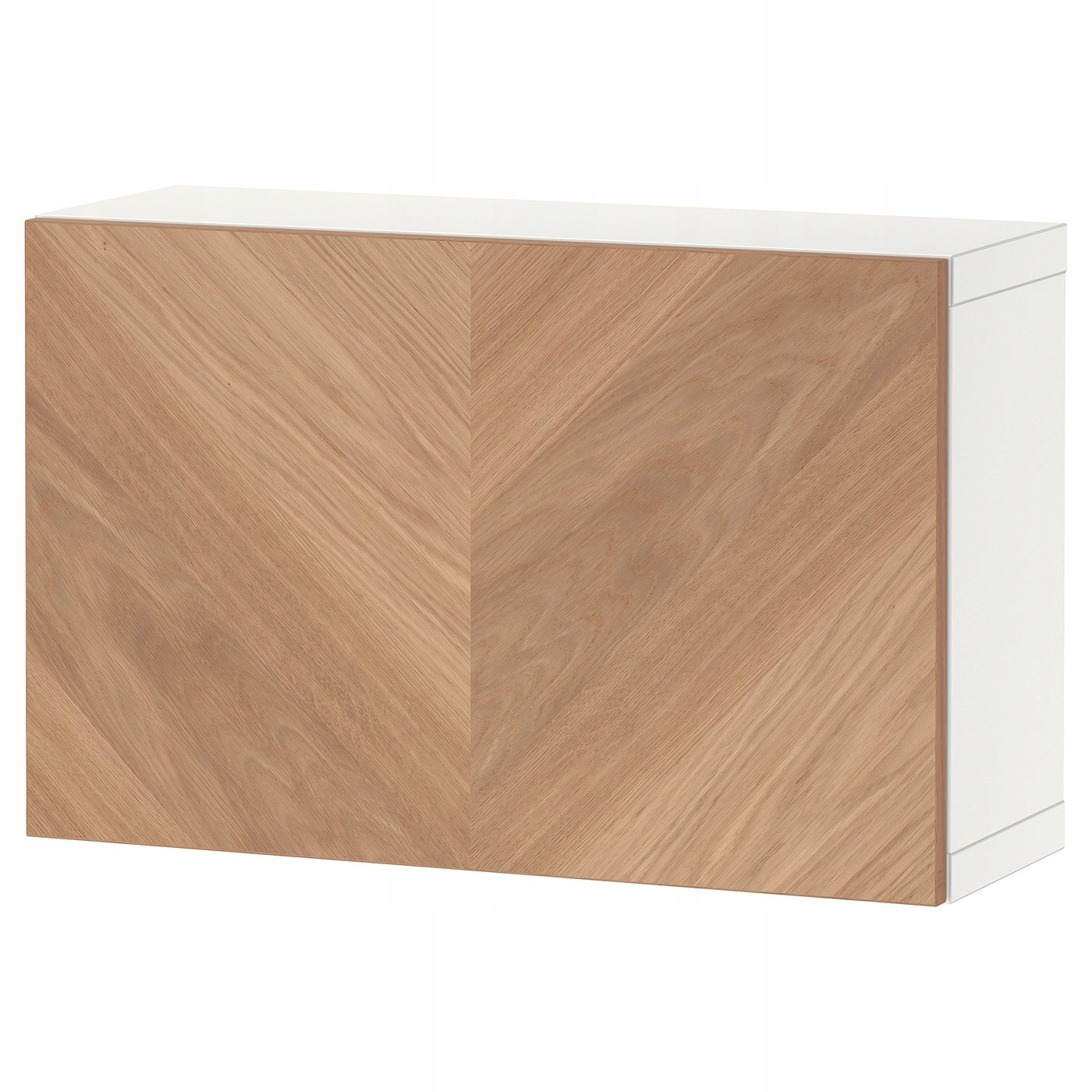 Kombinacja szafek ściennych biały i dąb, 60x22x38 cm, nowoczesny design