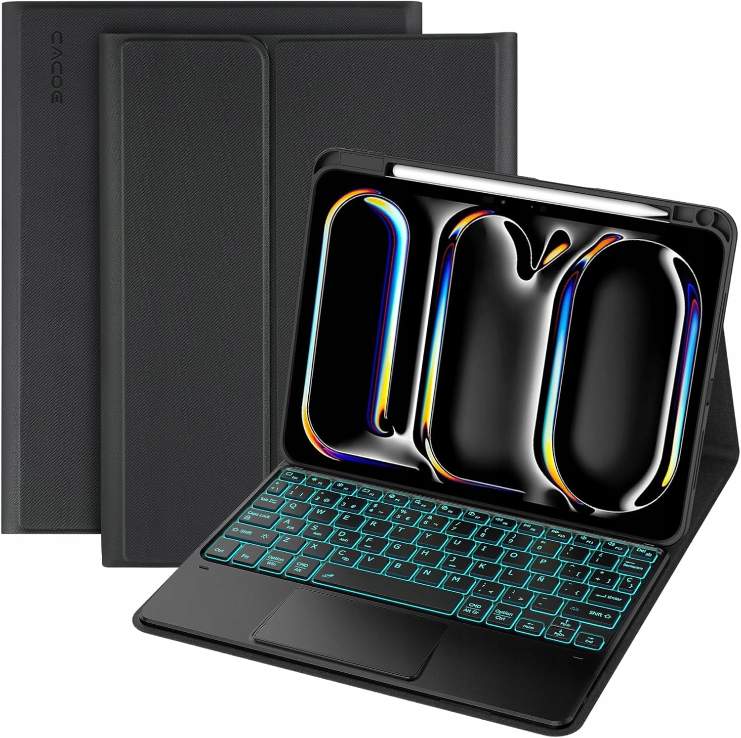 Pouzdro s klávesnicí pro iPad Pro 11 M4 2024 Cacoe Qwerty s touchpadem