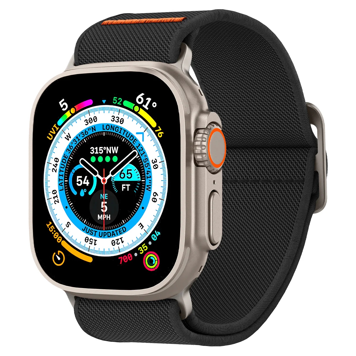 Spigen Lite Fit Ultra, czarny Apple Watch 49 mm/45 mm/44 mm/42 mm