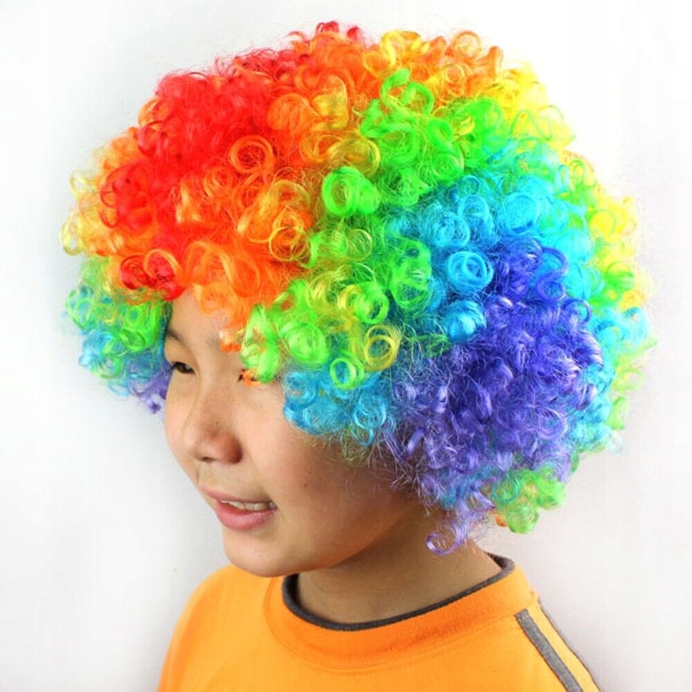 Peruka Klauna Afro Wielokolorowa Dziecięca