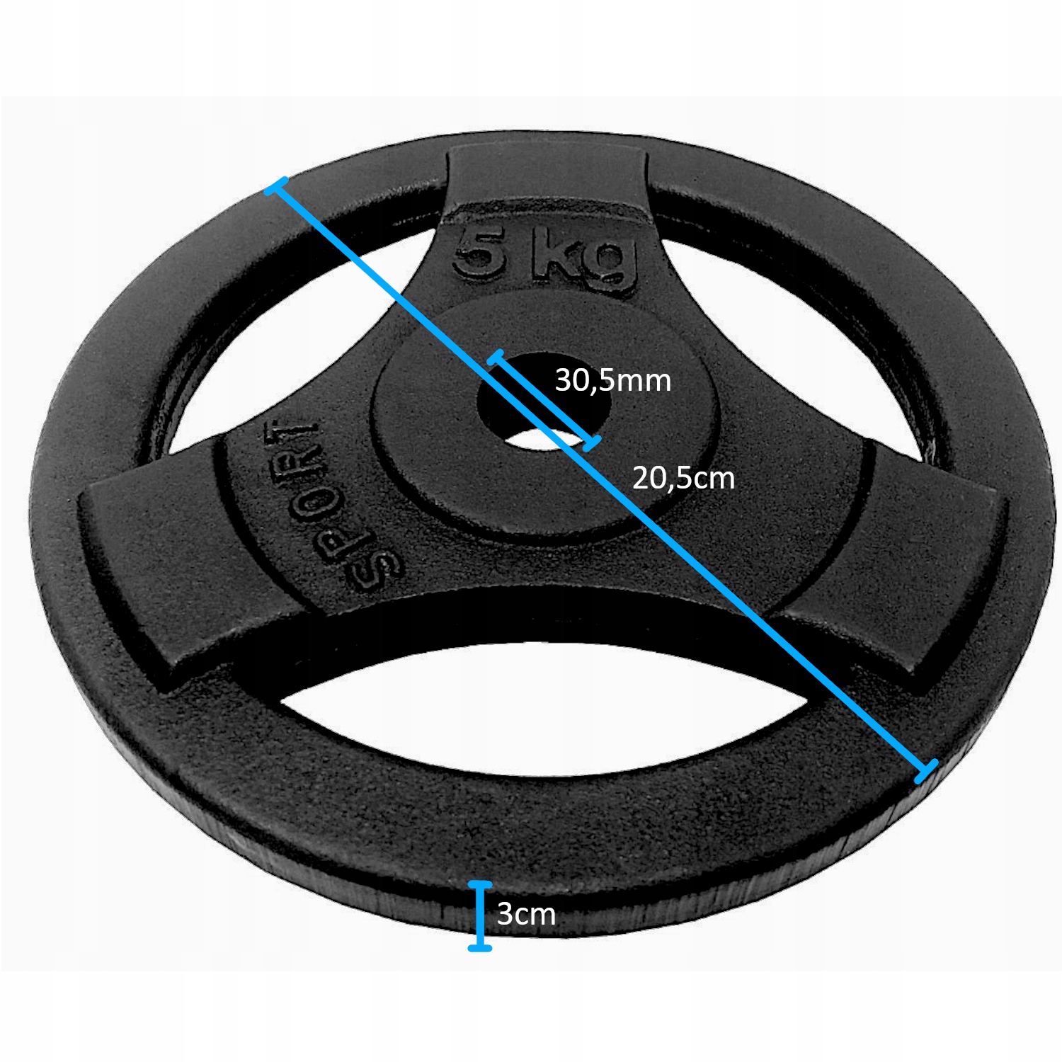 Obciążenie żeliwne 5 kg kierownica 30,5mm Marka inna