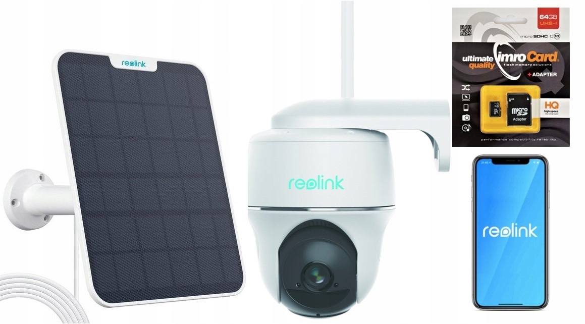 Kamera Reolink Argus B430 5MP akumulátor +solárny Panel 64GB karta