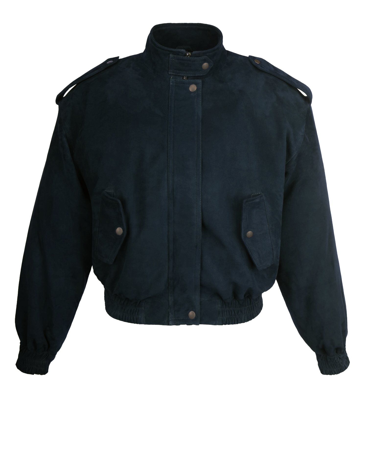 Semišová Dámská Oversize Bunda Hluboká Námořnická Modrá Emma