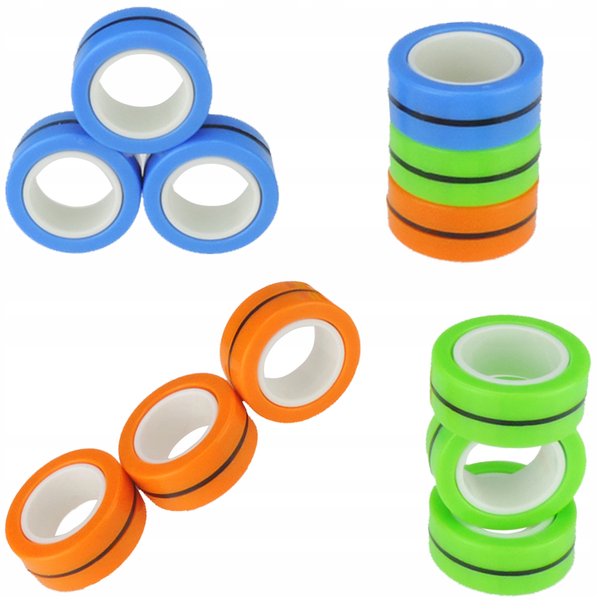 MAGNETYCZNE RINGI 3 SZT PIERŚCIENIE ANTYSTRES GRA Bohater brak