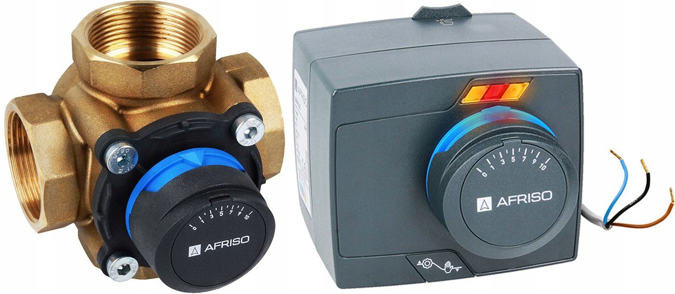 4-CESTNÝ Otočný Zmiešavací Ventil Arv 485 Pohon Proclick Afriso DN32