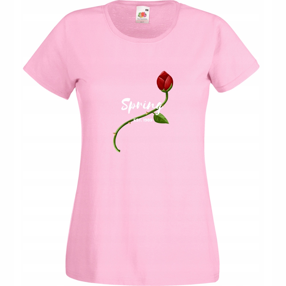 

Koszulka spring wiosna kwiaty M różowa