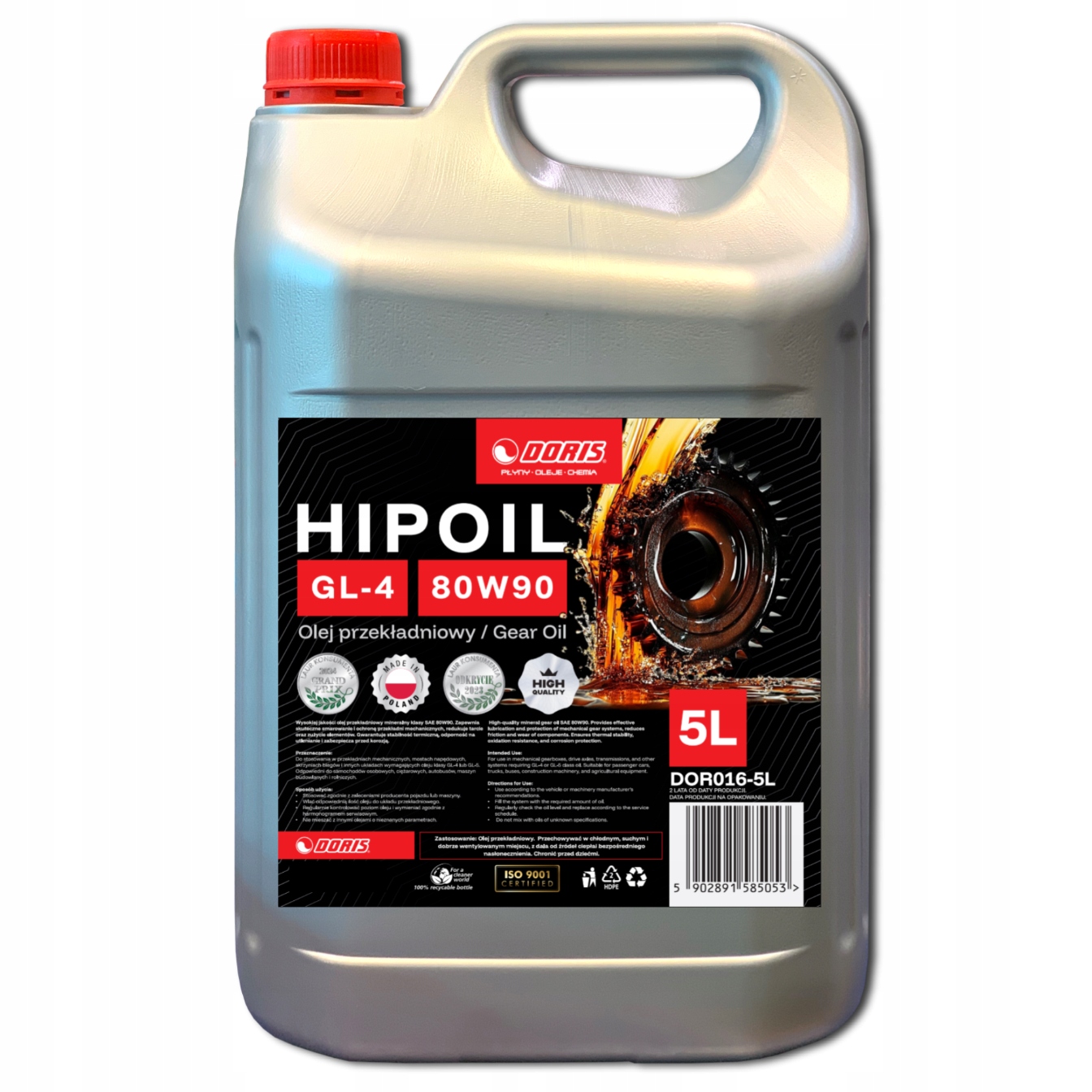 Olej przekładniowy Hipoil GL-4 80W90 Doris 5L 1szt