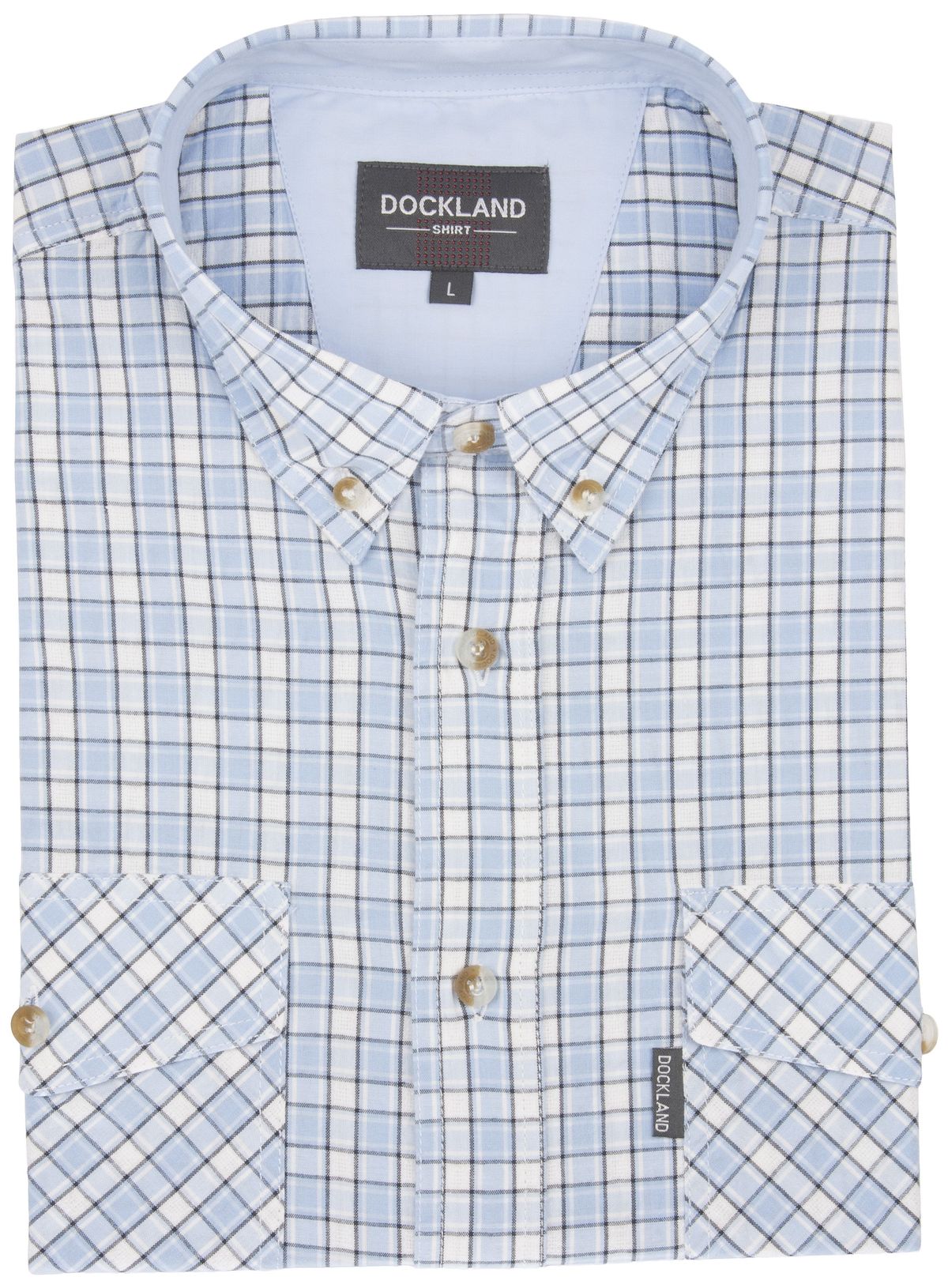

koszula w kratkę Dockland kr 100%baw L/42_kl_118