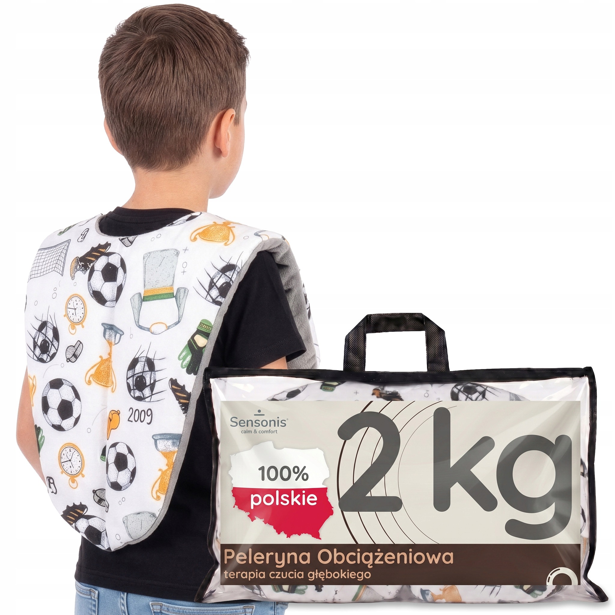 Kamizelka obciążeniowa dla dzieci 2kg regul. kołnierz peleryna adhd Polska