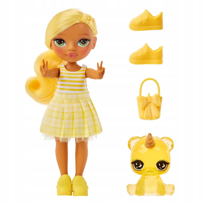 RAINBOW HIGH LITTLES Lalka DAISY MADISON + ZWIERZĄTKO Mała Ruchoma Lalka Materiał guma plastik