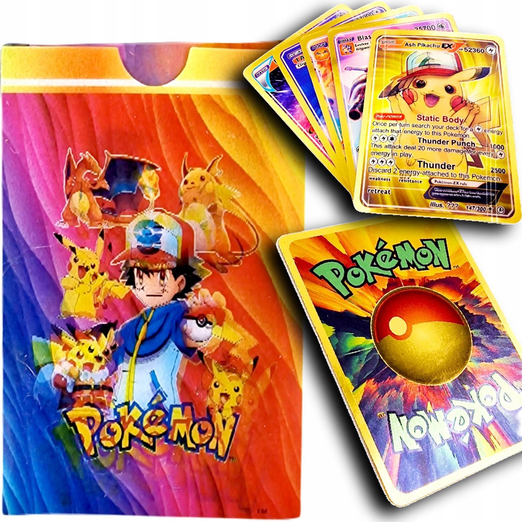 

Pokemon Karty Kolekcjonerskie 3D Edycja Holo 27SZT