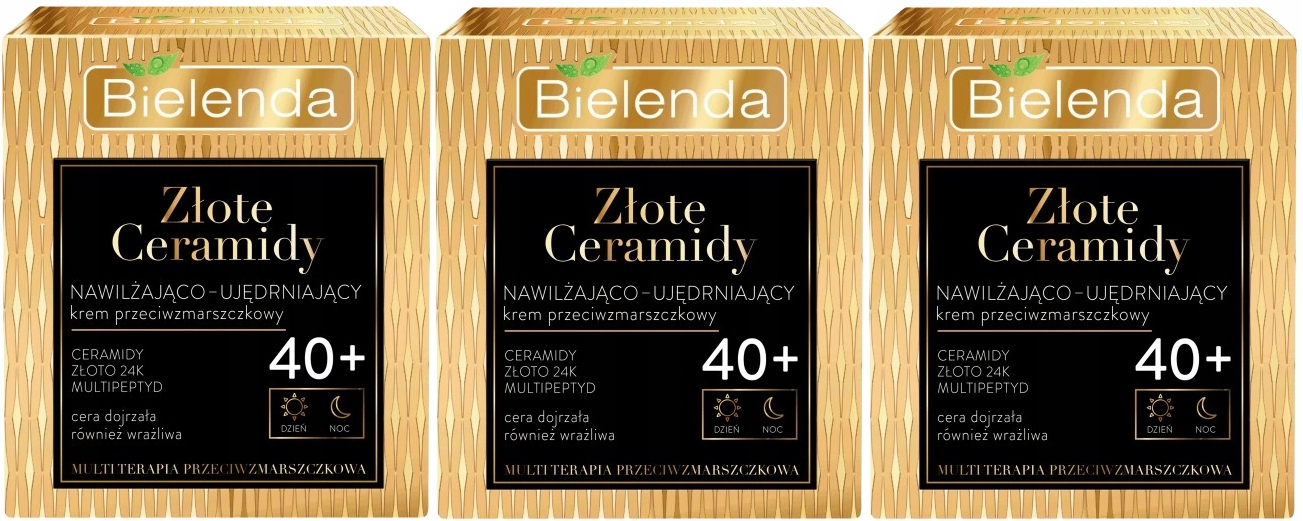 3 x Zlaté hydratační ceramidy – Zpevňující krém proti vráskám 40+