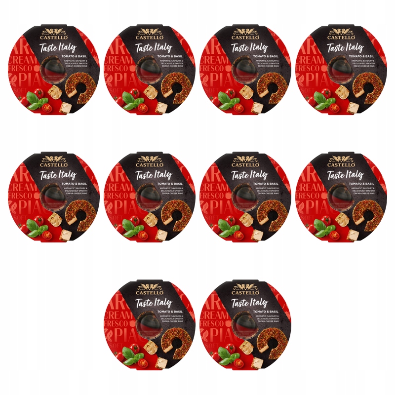 Castello Krémový sýr zdobený Rajčata a Bazalka 125 g X10