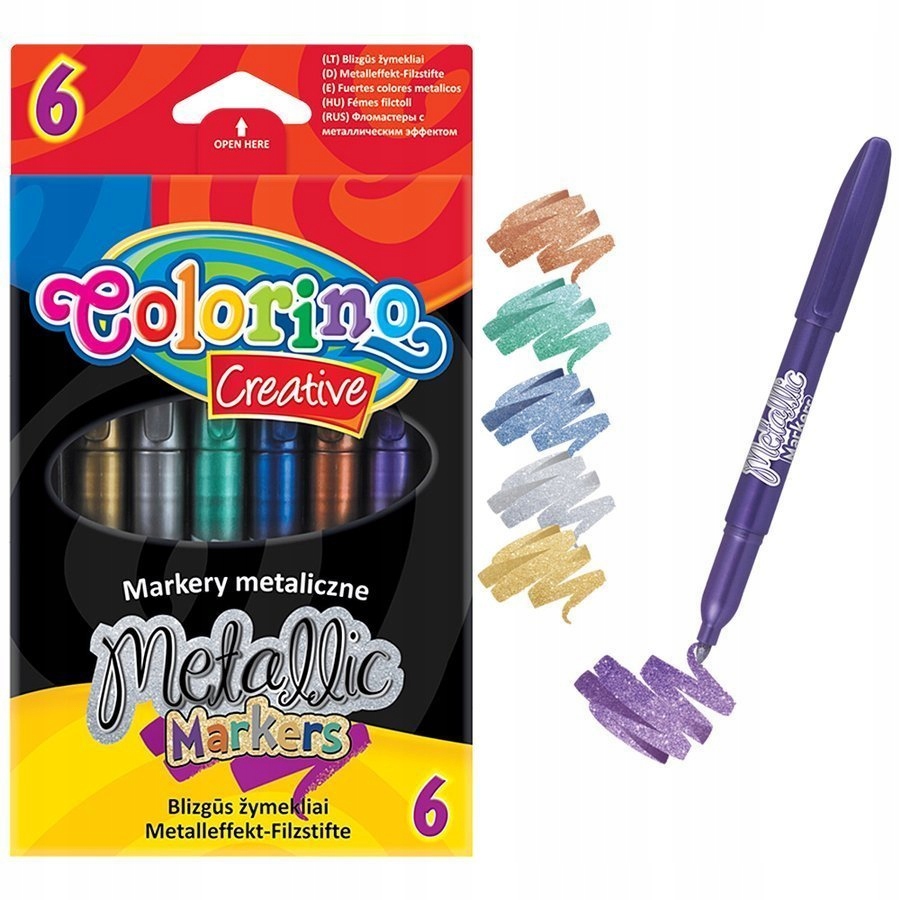 Markery metalizowane 6 kolorów CREATIVE